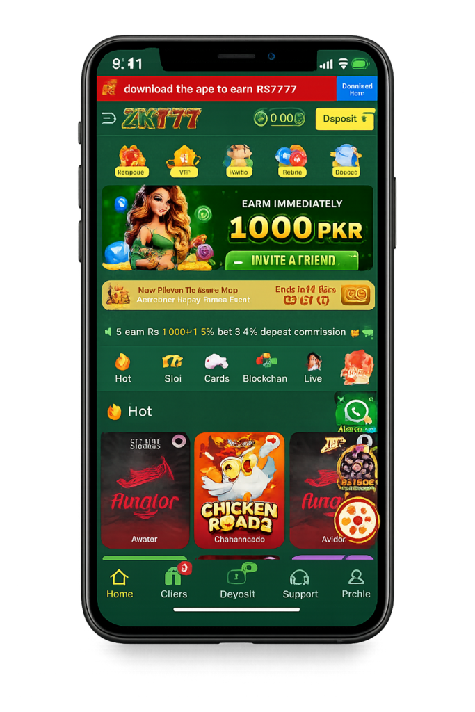 ZK777 Game App Interface